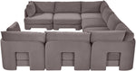 Hammond - Velvet Performance Fabric Upholstered 8 Piece U-Shaped Sectional
