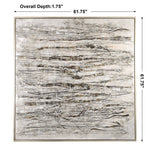 Scribbles - Hand Painted Canvas - Black / Brown / Gray
