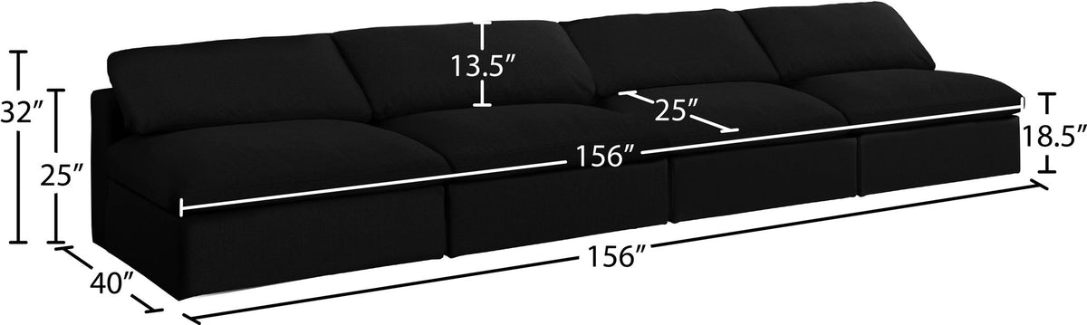 Serene - Modular Armless 4 Seat Sofa