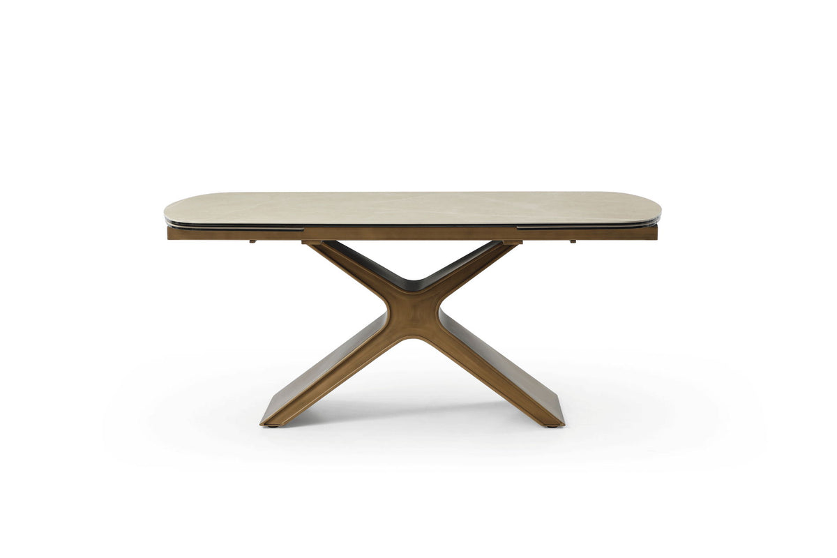 9368 - Dining Table With Extensions - Taupe
