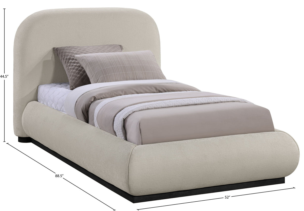 Vaughn - Chenille Bed With Black Base