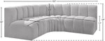 Arc - Boucle Fabric 4 Piece Corner Modular Sofa