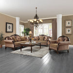 Chateau De Ville - Loveseat With 3 Pillows (Same Lv01589) - Fabric & Espresso