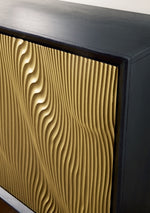 Tayner - Accent Cabinet - Black / Gold Finish