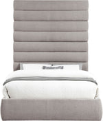Adam - Linen Fabric Bed With 89" Headboard