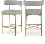 Rivage - Durable Stool With Gold Frame (Set of 2)