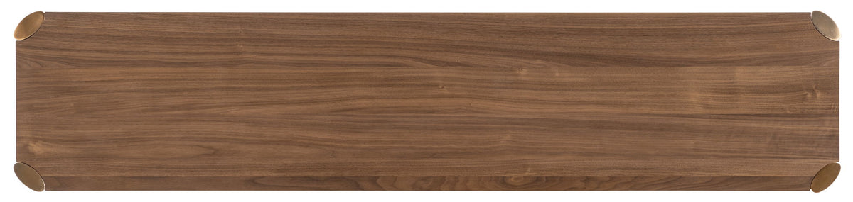 Eleana - Entertainment Console - Medium Wood / Gold