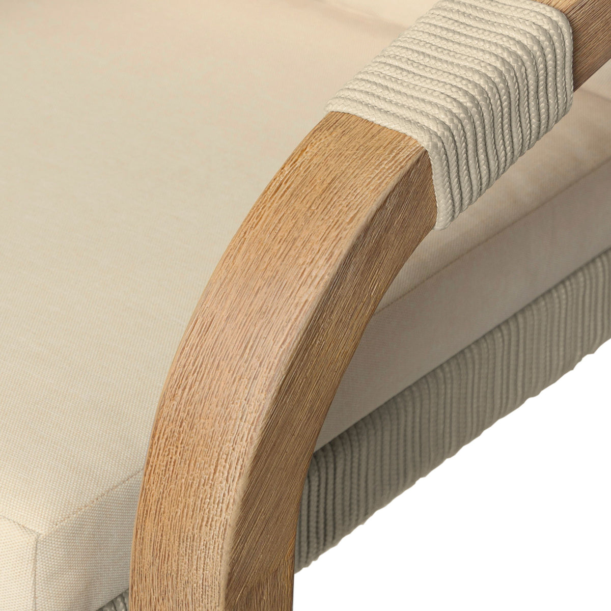 Cypress - Outdoor Patio Sofa - Blonde Eucalyptus / Ivory