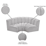 Arc - Boucle Fabric 3 Piece Modular U-Shaped Sofa