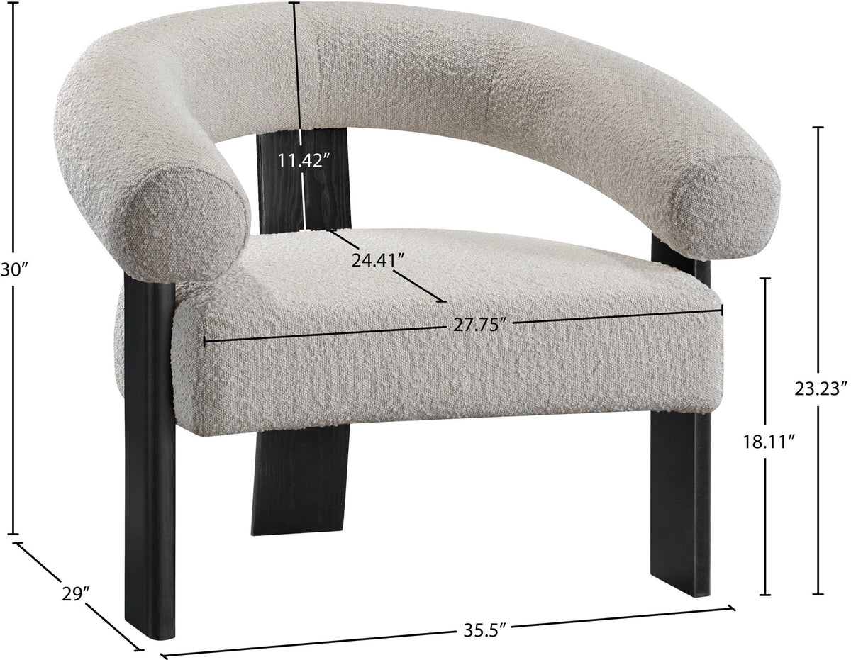 Winston - Accent Chair With Black Legs