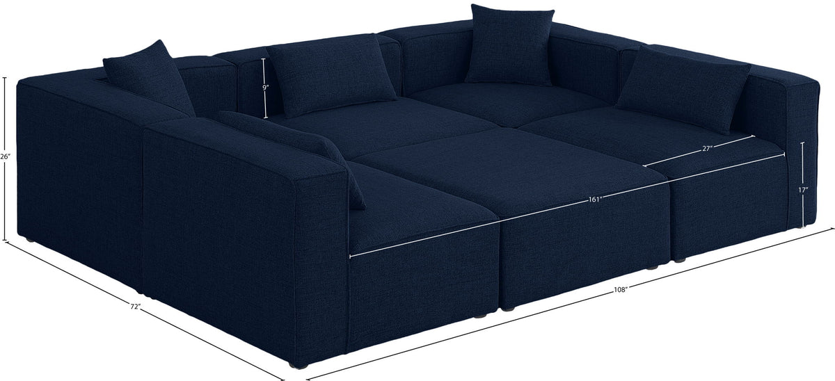 Cube - Linen 6 Piece Modular Sectional