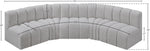 Arc - Boucle Fabric 5 Piece U-Shaped Modular Sofa