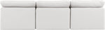 Indulge - Faux Leather 3 Seat Modular Armless Sofa