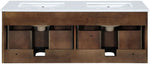 Leonardo - Engineered Stone And Solid Wood 24" Wall Mounted Bathroom Vanity