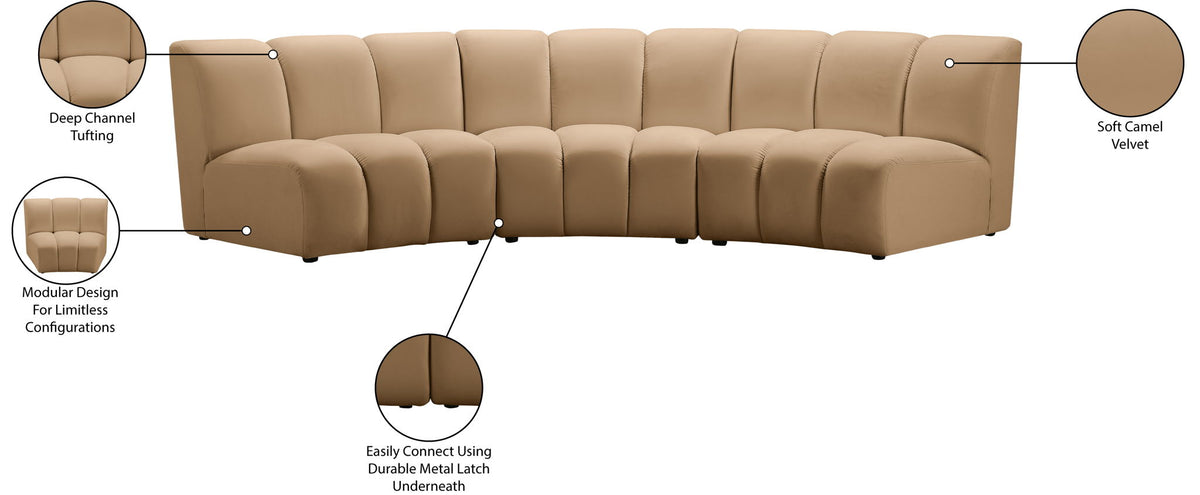 Infinity - 3 Piece Modular Sectional - Camel