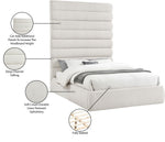 Adam - Linen Fabric Bed With 89" Headboard
