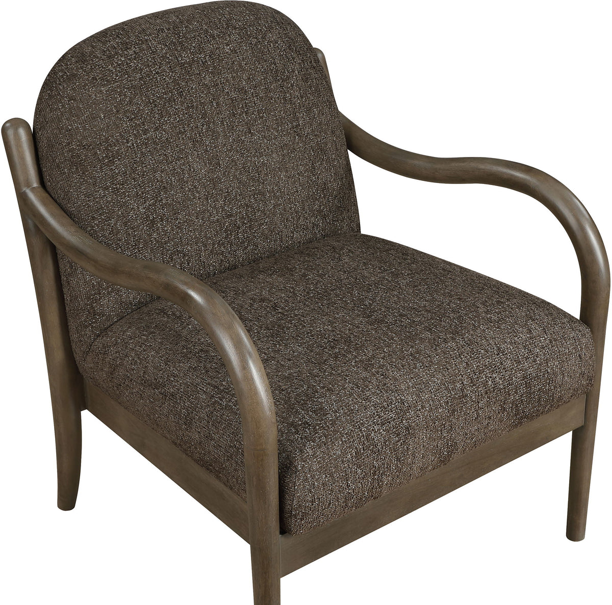 Helmsley - Performance Fabric Upholstered Accent Chair - Brown Frame