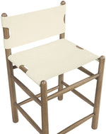 Santos - Upholstered Counter Stool With Stained Brown Base