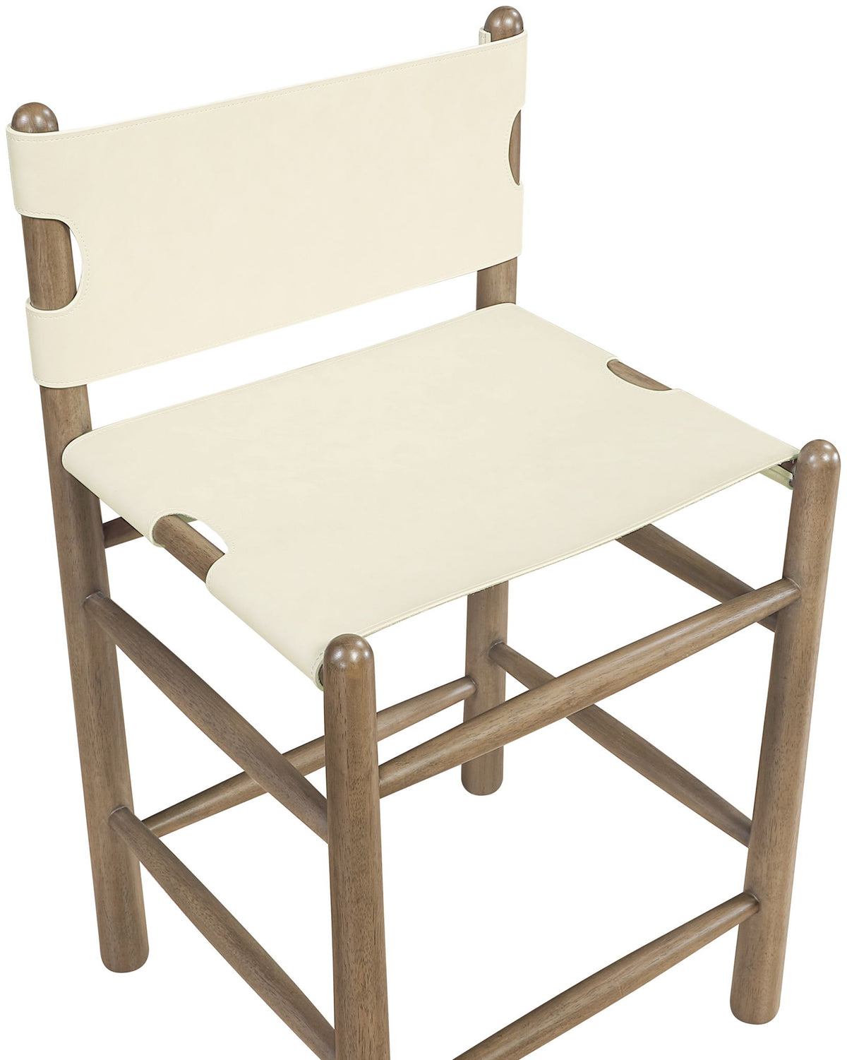 Santos - Upholstered Counter Stool With Stained Brown Base
