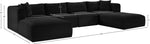 Shaggy - 6 Piece Modular Sectional With 2 Ottomans
