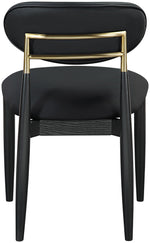 Riccio - Dining Side Chair (Set of 2) - Black And Gold Frame