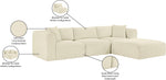 Shaggy - 4 Piece Modular Sectional