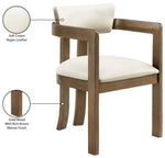 Lavrin - Vegan Leather Upholstered Dining Arm Chair (Set of 2) - Walnut Base