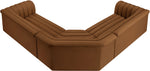 Cascade - Velvet Modular Sectional - Saddle