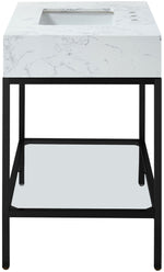 Marmo - Engineered Marble Bathroom Vanity With Black Base