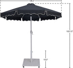 Amalfi - Aluminum Patio Umbrella - White Base / White Pole