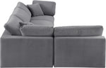 Comfy - 4 Piece Velvet Modular Armless Sectional