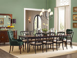 Charleston - Host Chair (Set of 2) - Green / Dark Brown