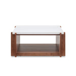 Lincoln - Square Coffee Table With Casters - Warm Walnut