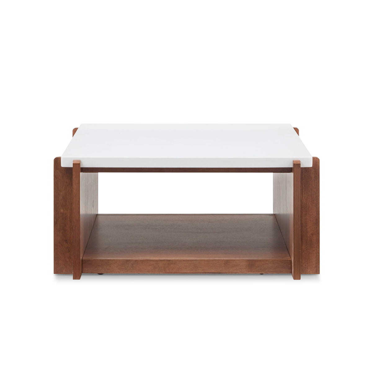 Lincoln - Square Coffee Table With Casters - Warm Walnut