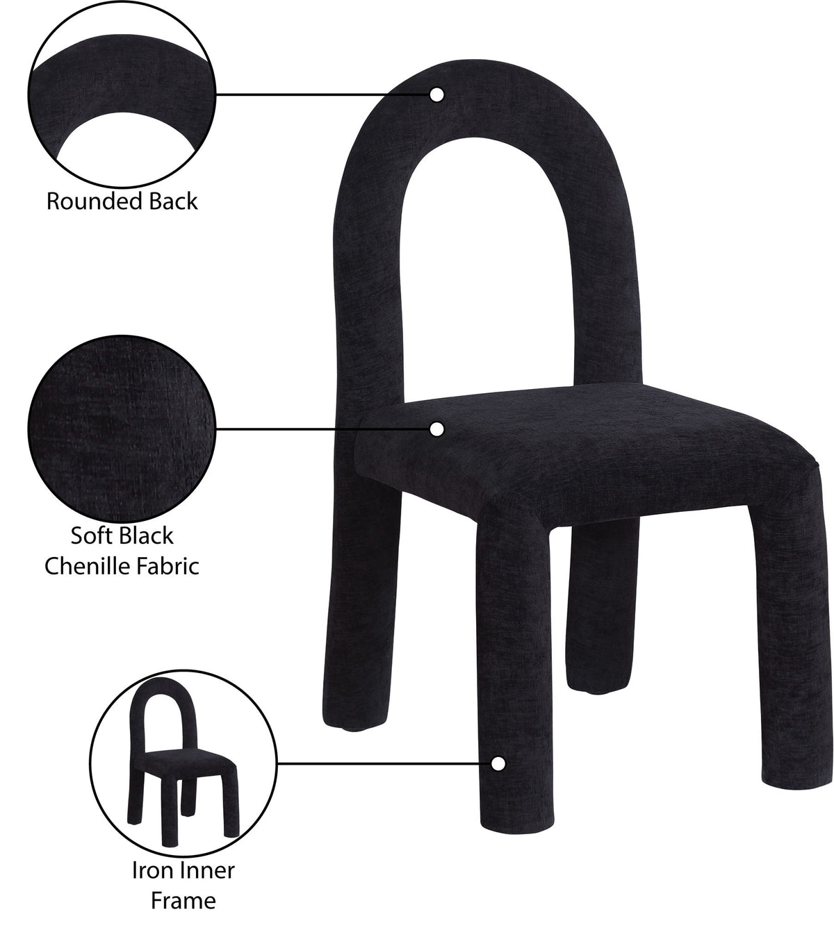 Amari - Chenille Fabric Dining Chair (Set of 2)