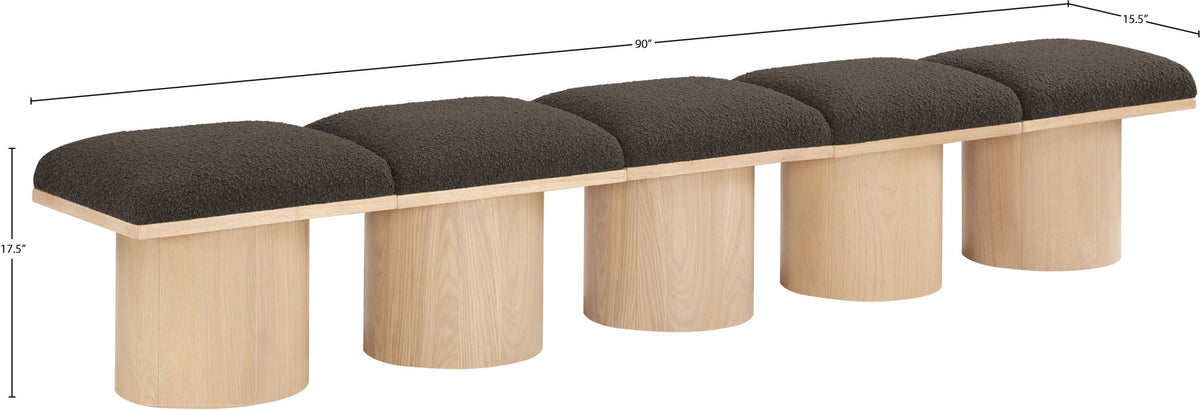 Pavilion - 5 Piece Modular Bench With Natural Base