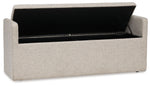 Galliden - Large Upholstered Dining Room Bench - Beige