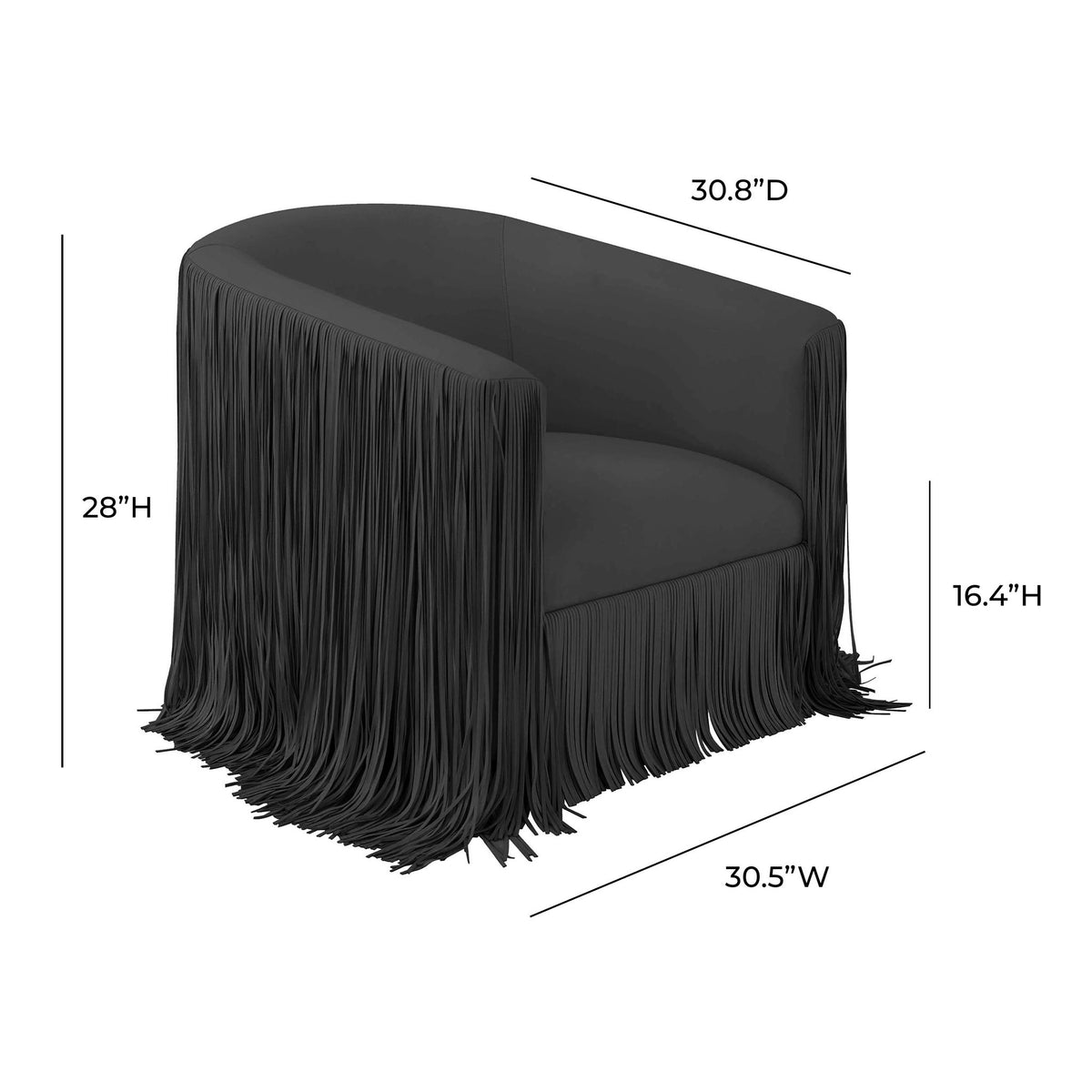 Shag Me - Vegan Leather Swivel Chair