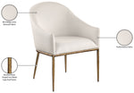 Ferro - Upholstered Dining Arm Chair With Brushed Gold Legs