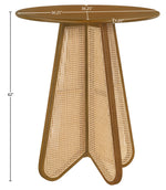 Butterfly - Solid Wood And Natural Cane Table