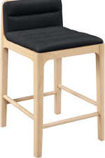 Ellis - Vegan Leather Upholstered Counter Stool (Set of 2) - Natural Base