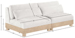 Turin - Chenille Fabric Upholstered Modular Sectional - White