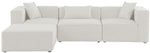 Cube - Linen 4 Piece Modular Sectional With Chaise