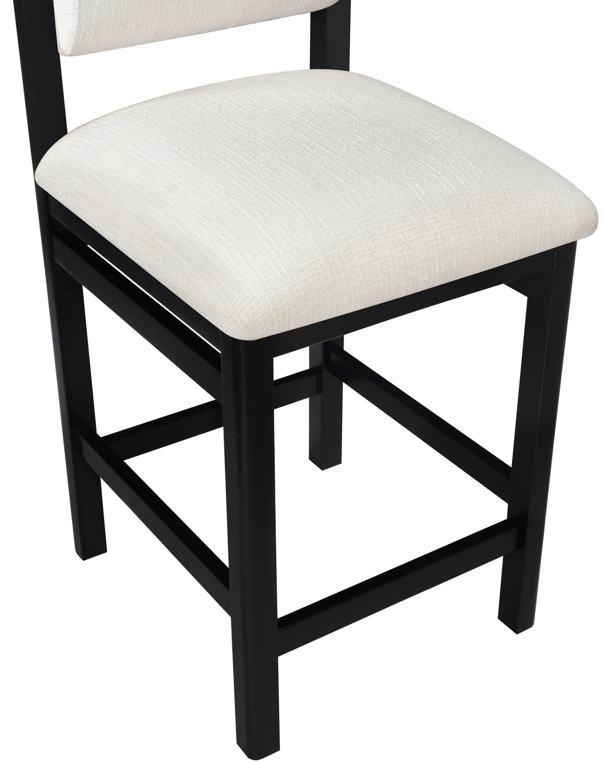 Roundhill - Fabric Counter Stool - Black Frame