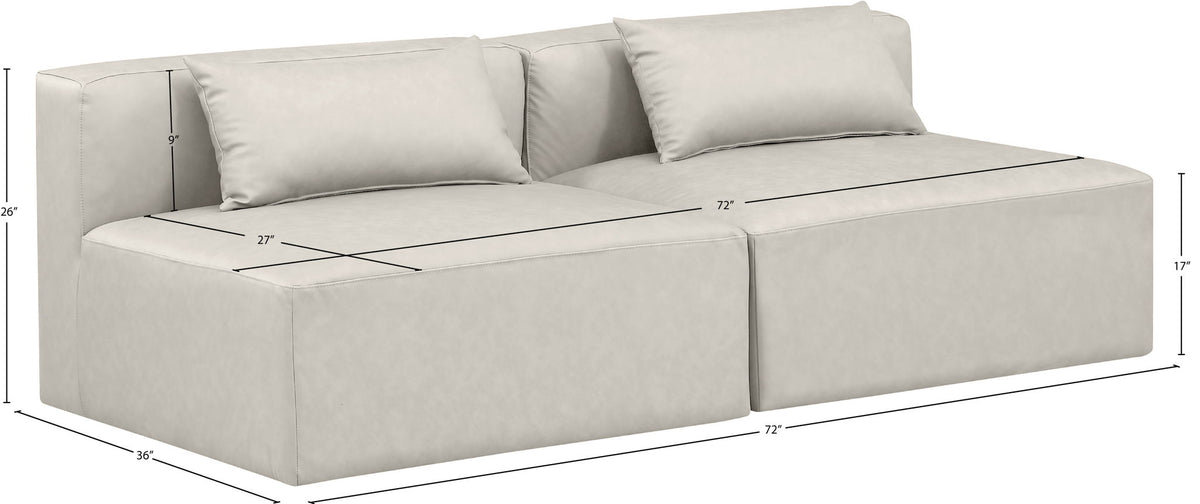 Cube - Modular 2 Seat Armless Sofa