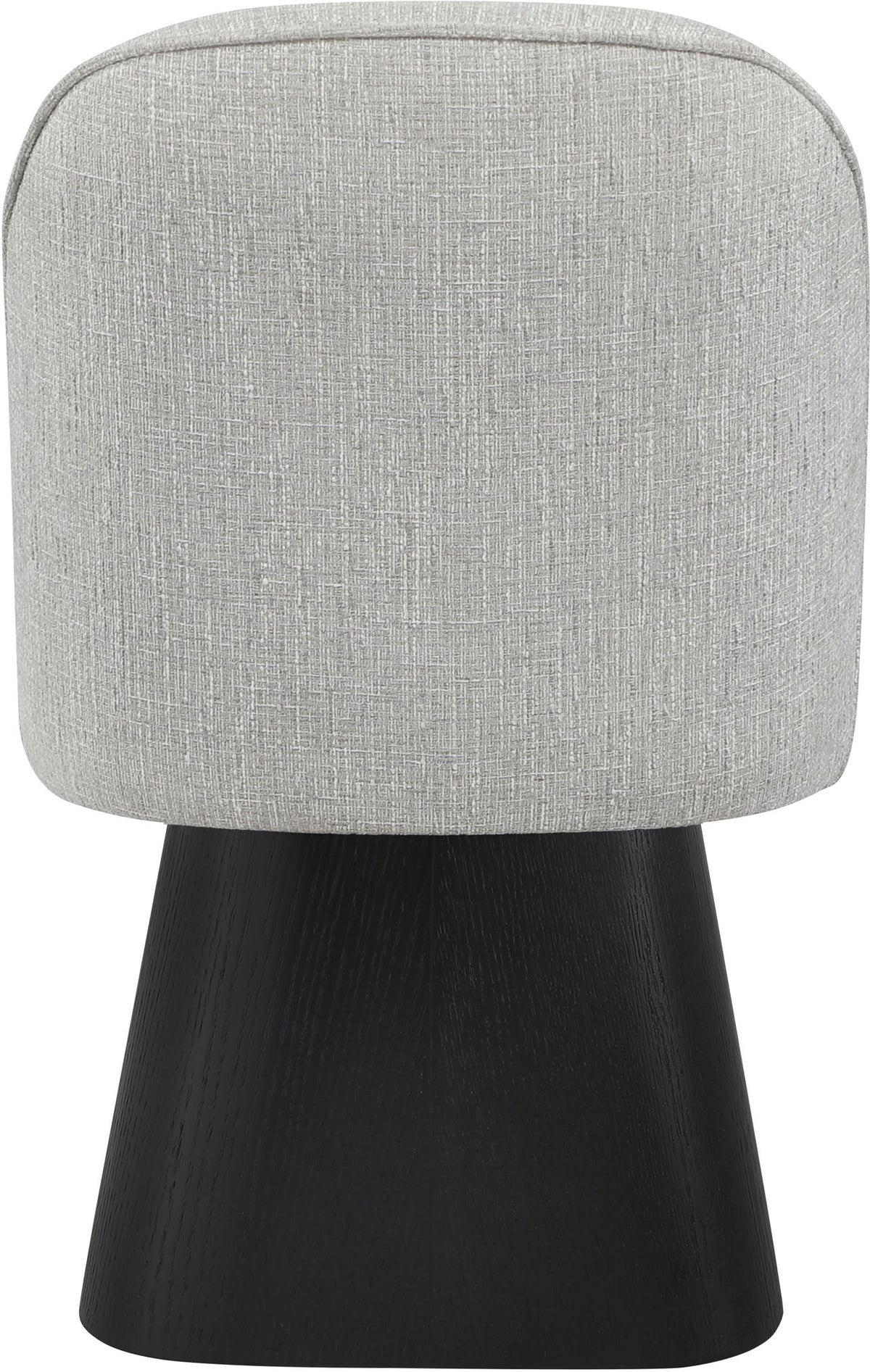 Marlowe - Linen Textured Fabric Upholstered Swivel Dining Side Chair - Stained Black