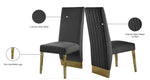 Porsha - Dining Chair with Gold Legs (Set of 2)