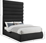 Adam - Boucle Fabric Bed With 89" Headboard