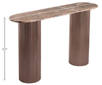 Cindra - Genuine Marble Top And Iron Base Console Table