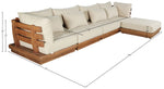 Mirella - 5 Piece Water Resistant Fabric Upholstered Outdoor Patio Modular Sectional